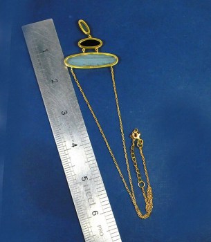 edelsteen sieraden zilver hanger oorbellen  3203